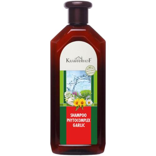 Krauterhof Phytocomplex Garlic Shampoo for Oily Hair Αναζωογονητικό Σαμπουάν με Πανθενόλη & Φυτοσύμπλεγμα Σκόρδου για Λιπαρά Μαλλιά 500ml
